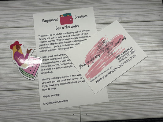 Sew a Mini Wallet Kit (Make 2)