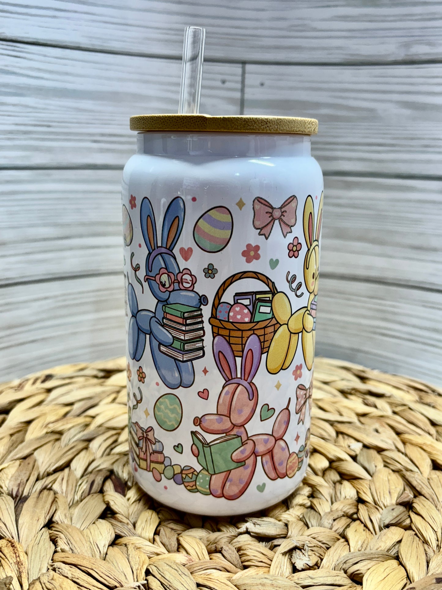 Bunny Book Glass Tumbler