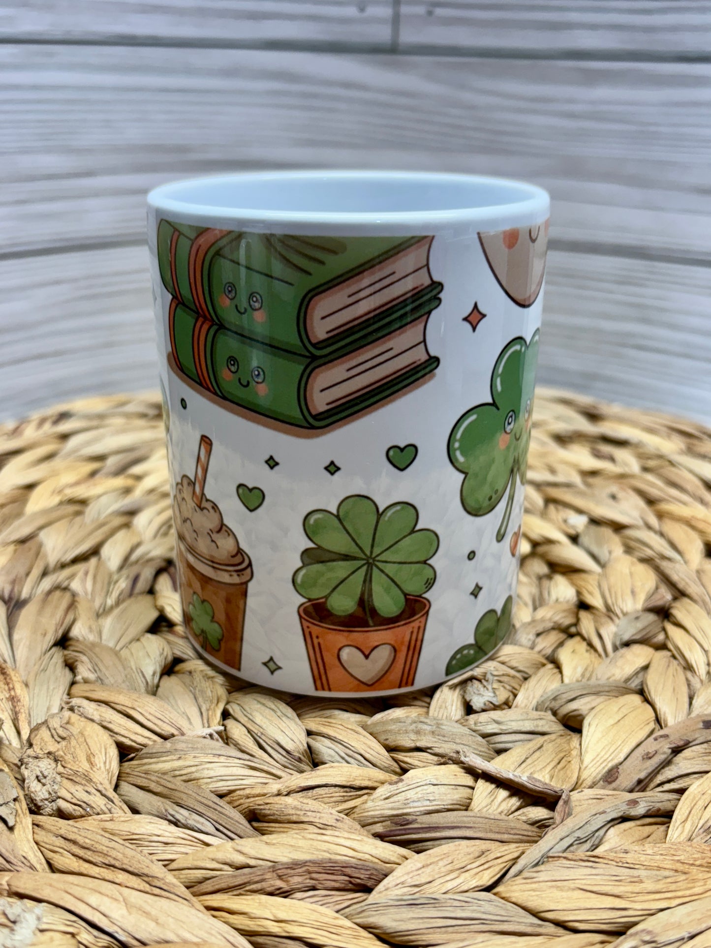 Cappuccino Luck Book St Patrick Coffee Mug