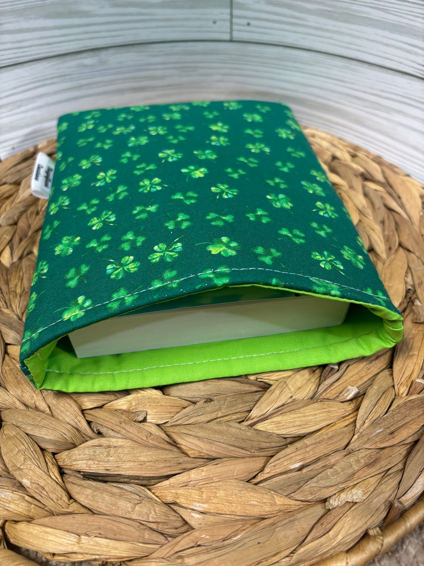 Green Shamrock Book Sleeve