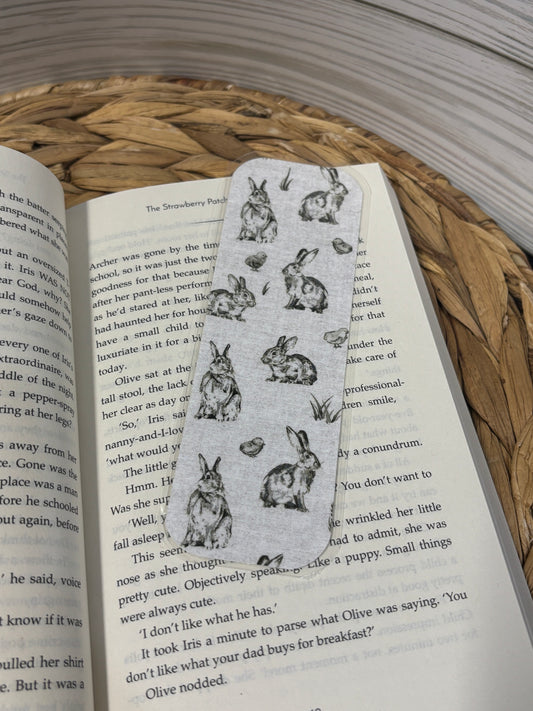 Gray Bunny Traditional Bookmark