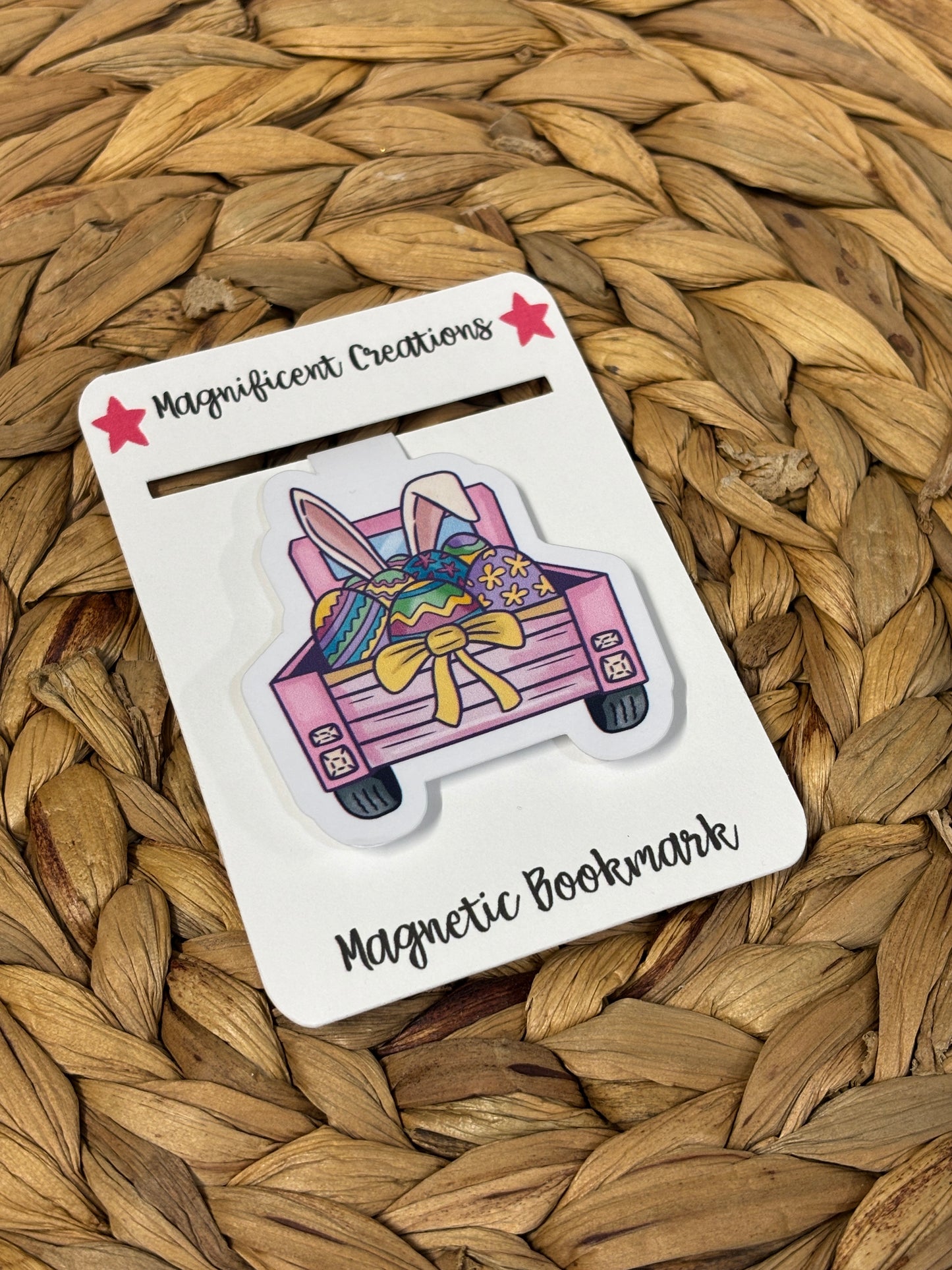 Easter Truck Magnetic Bookmark