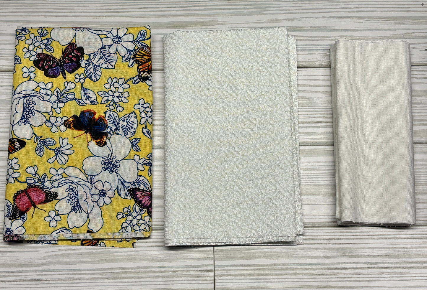 Yellow Butterfly Sew a Tote Bag Kit