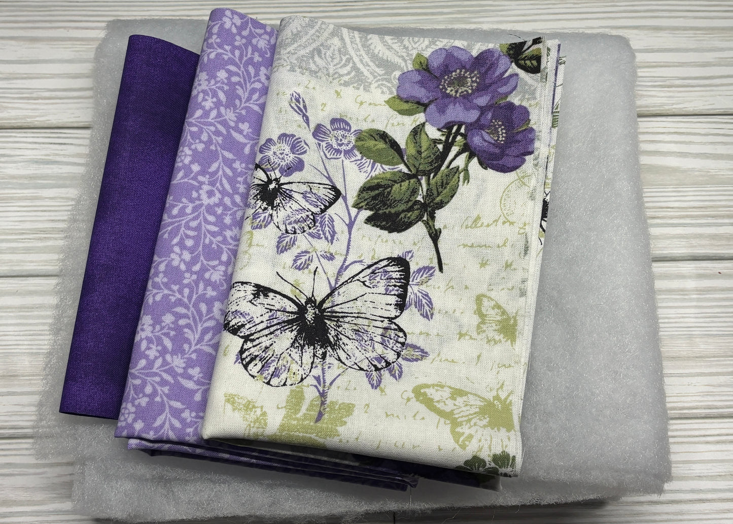 Purple Rose Butterfly Sew a Tote Bag Kit