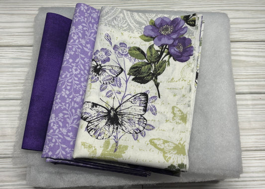 Purple Rose Butterfly Sew a Tote Bag Kit