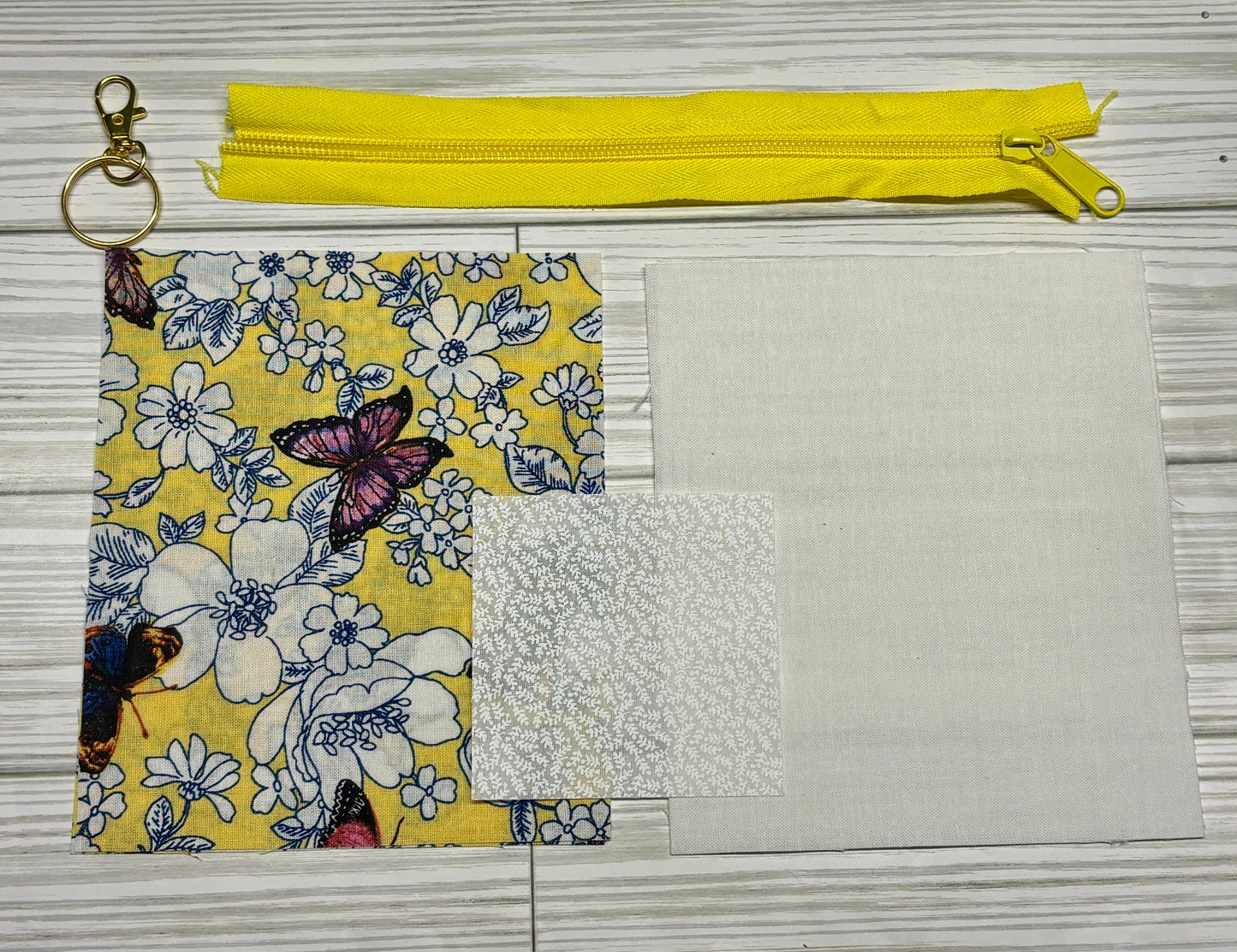 Yellow Butterfly Sew a Mini Wallet Kit