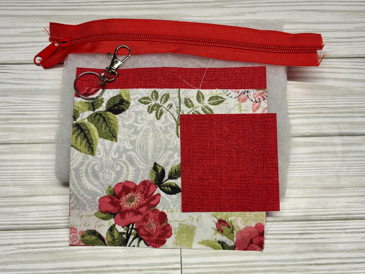 Red Rose Butterfly Sew a Mini Wallet Kit