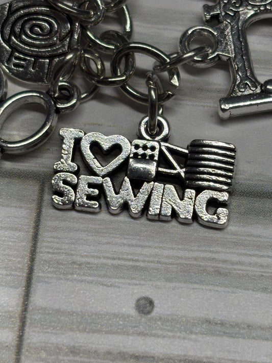 I love Sewing Keychain