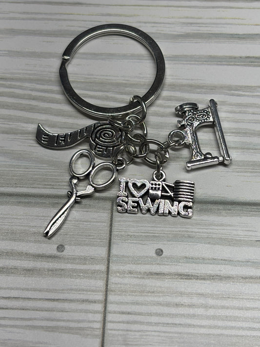 I love Sewing Keychain