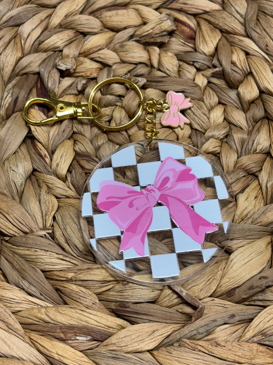 The Large Pink Bow Bag & Keychain Charm