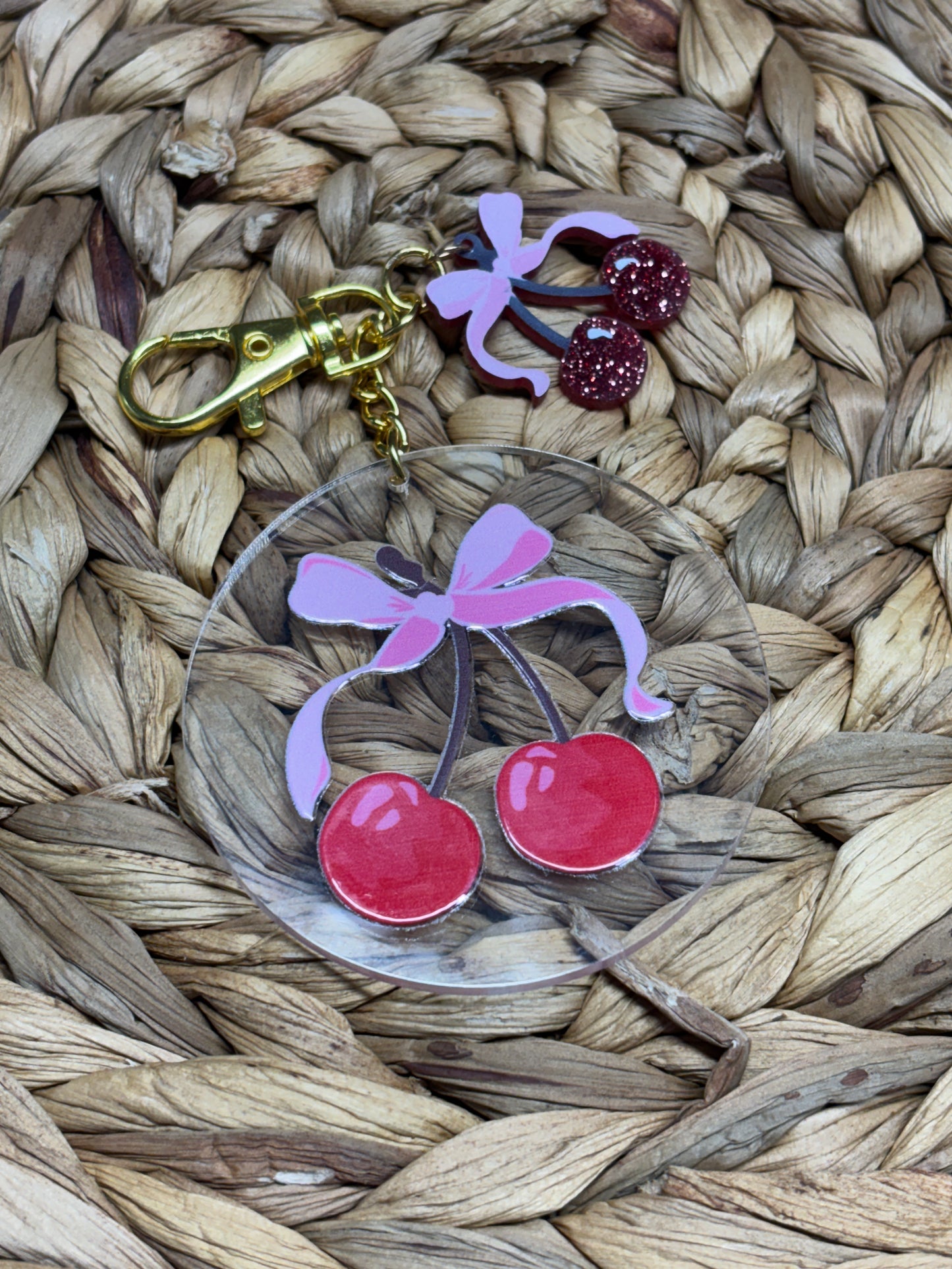 The Large Cherry Bag & Keychain Charm