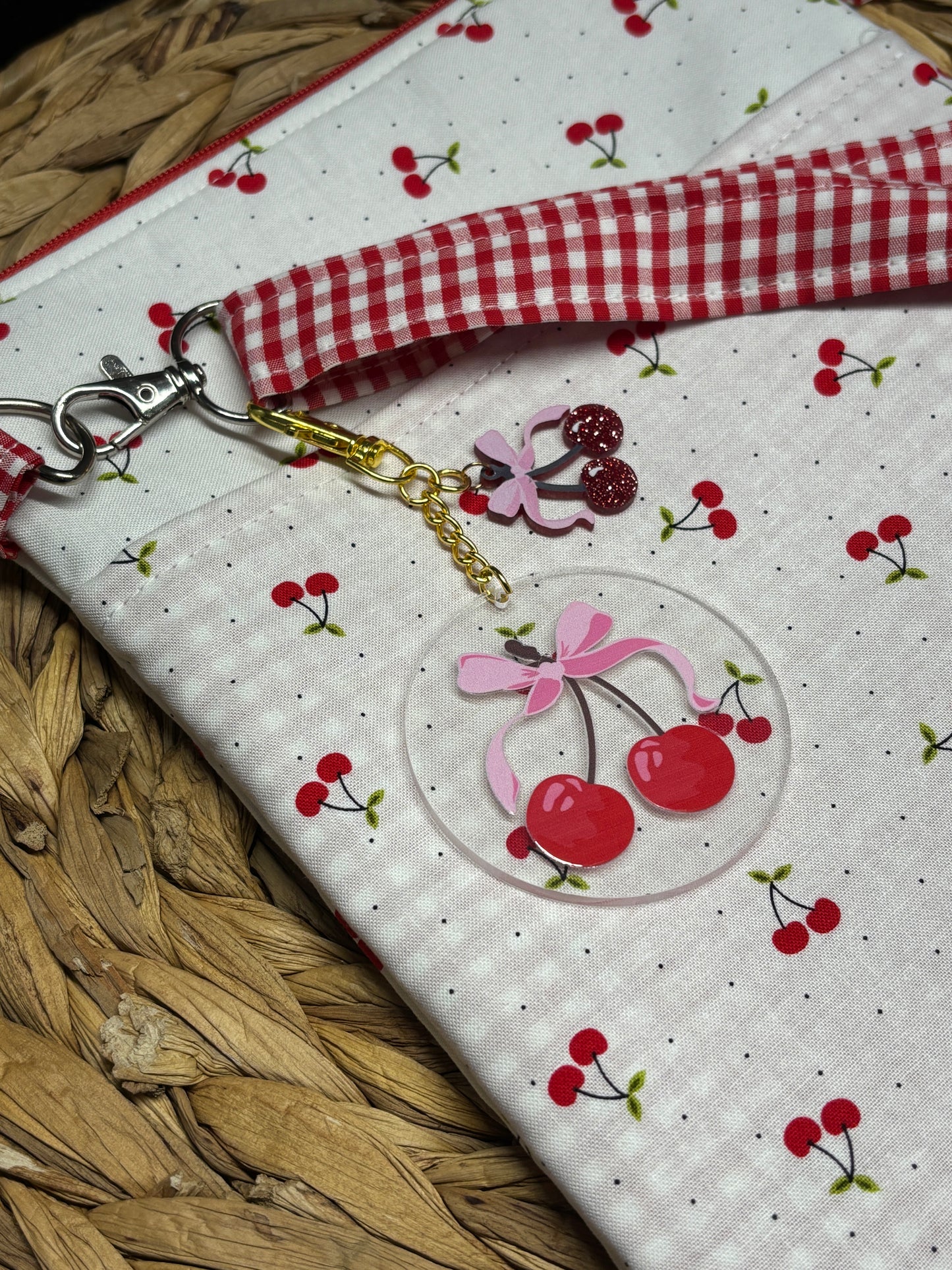 The Large Cherry Bag & Keychain Charm
