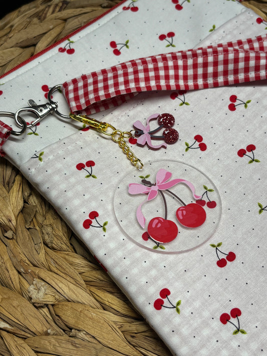 The Large Cherry Bag & Keychain Charm