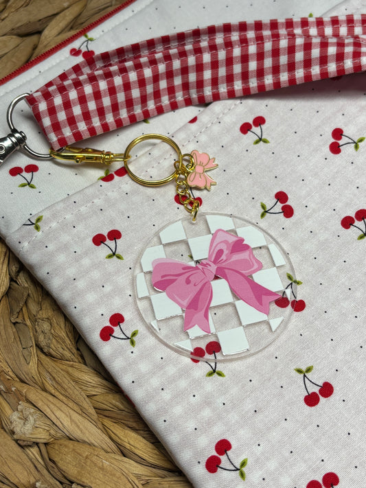The Large Pink Bow Bag & Keychain Charm