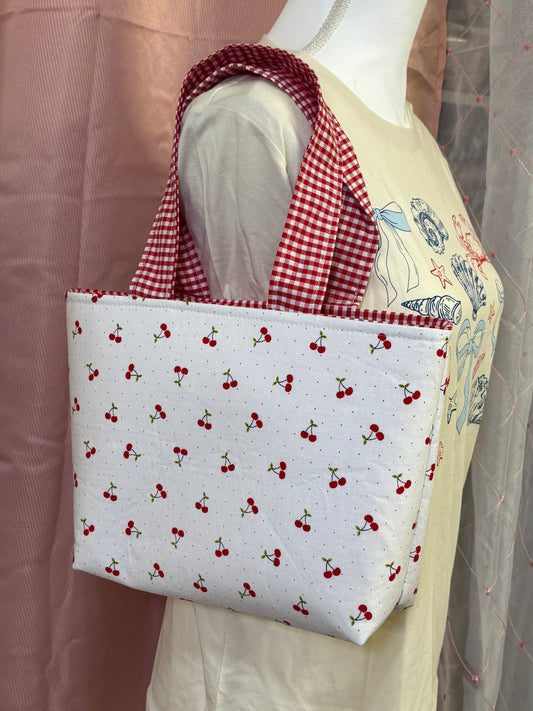 The Mini Red Picnic Cherry Tote Bag