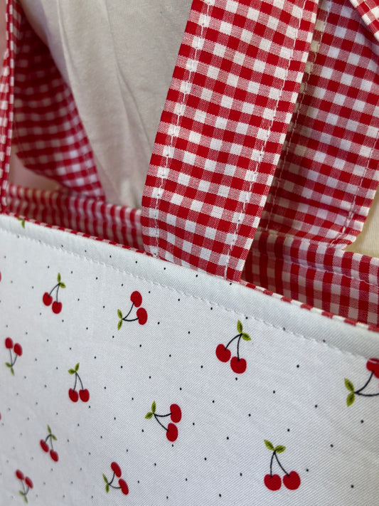 The Mini Red Picnic Cherry Tote Bag