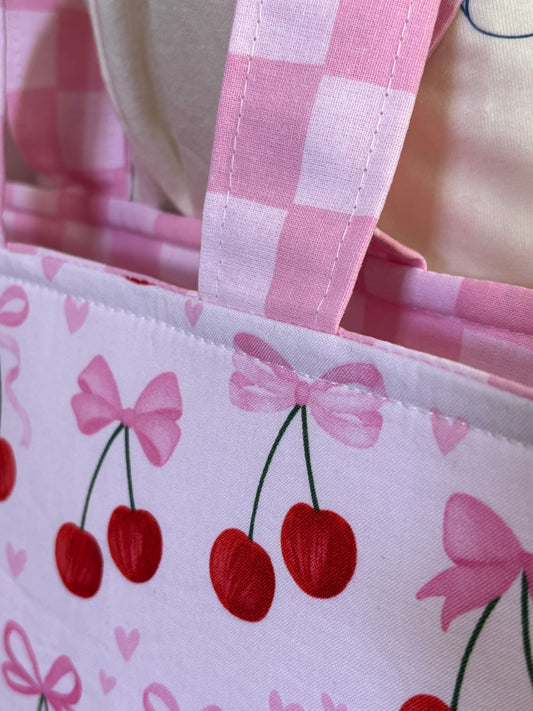 The Mini Bow Picnic Cherry Tote Bag