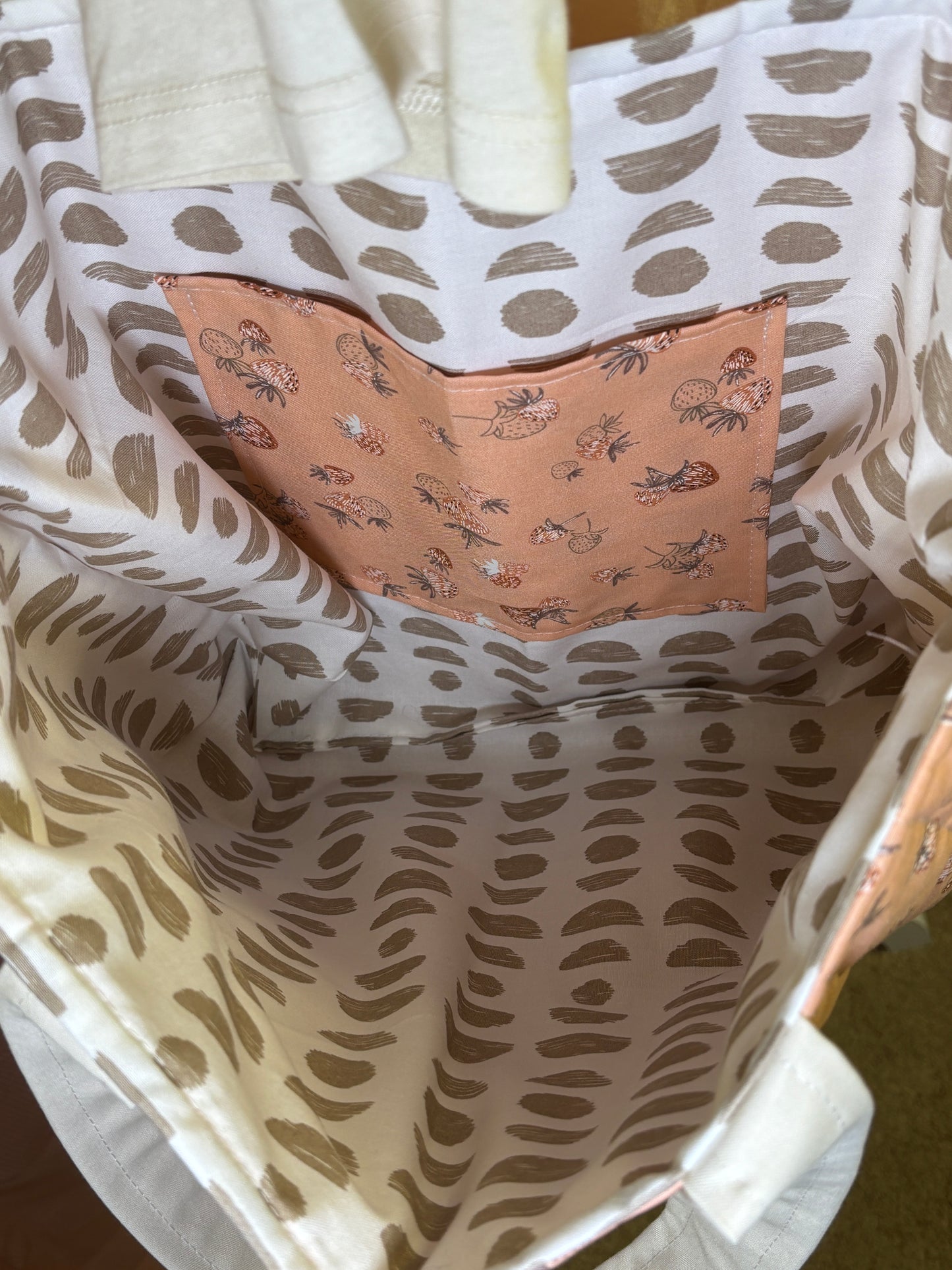 The Peach Strawberry Tote Bag
