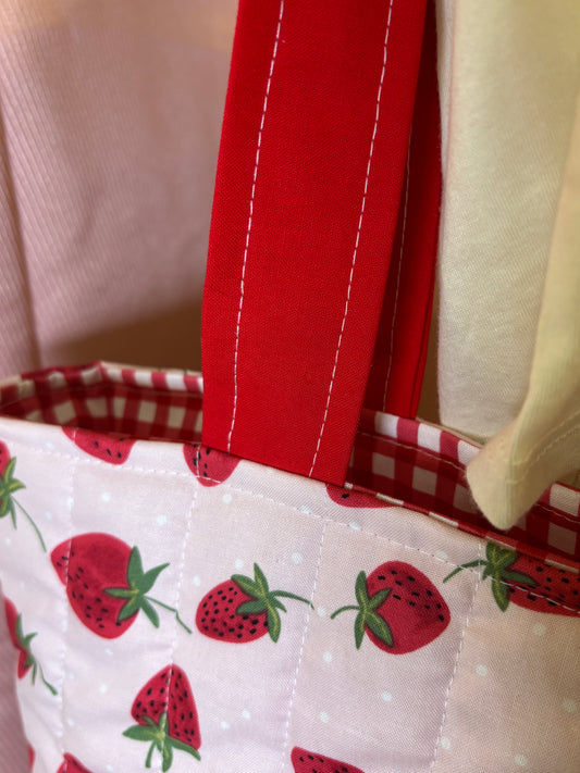 The Picnic Strawberry Tote Bag
