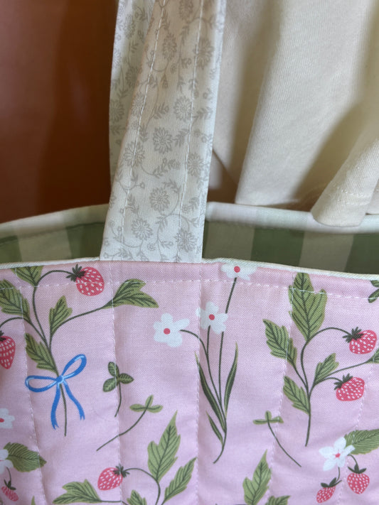The Strawberry Bow Tote Bag