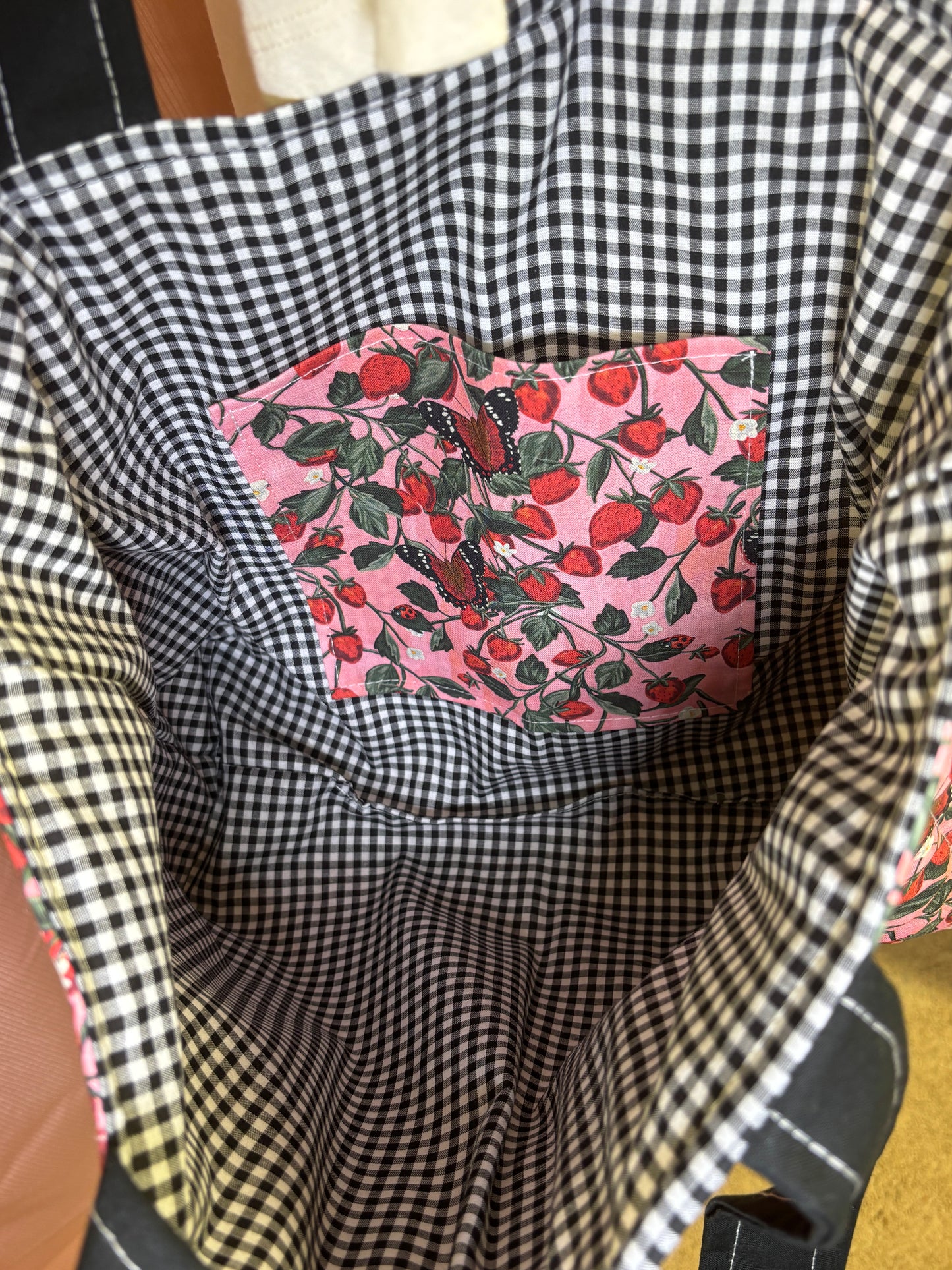 The Strawberry Butterfly Tote Bag