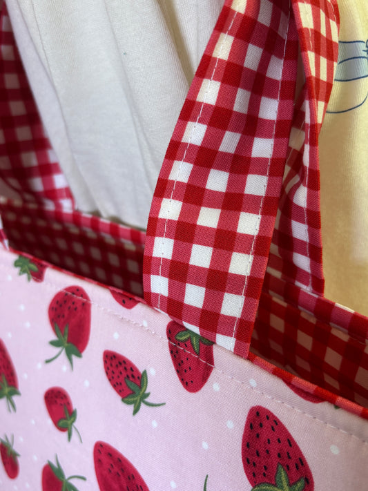 The Mini Picnic Strawberry Tote Bag
