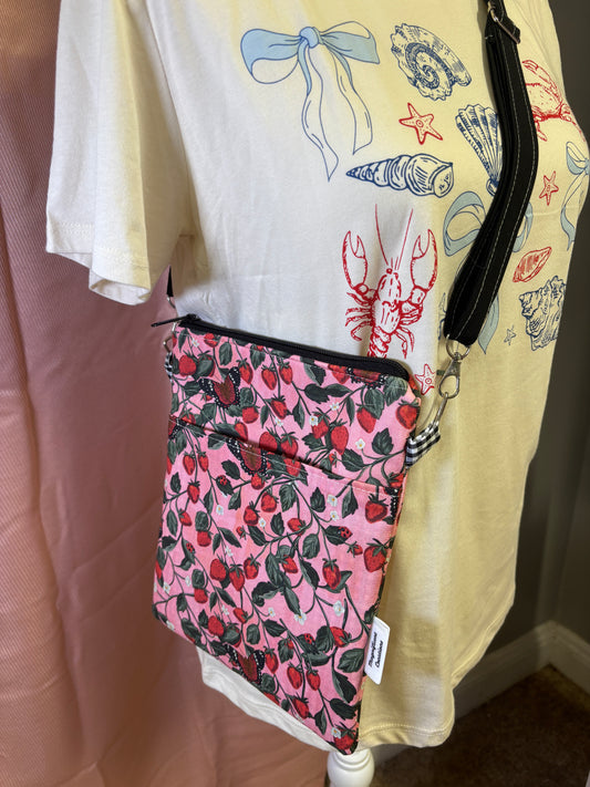 The  Strawberry Butterfly Crossbody Bag