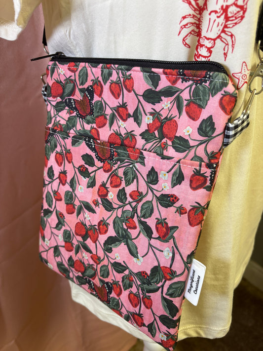 The  Strawberry Butterfly Crossbody Bag