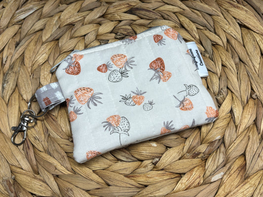 The Strawberry Berry White Mini Wallet