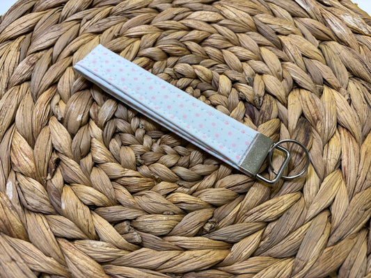 Pink & Blue Dots Keychain