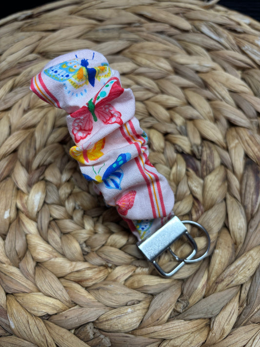 Spring Butterfly Scrunchie Keychain