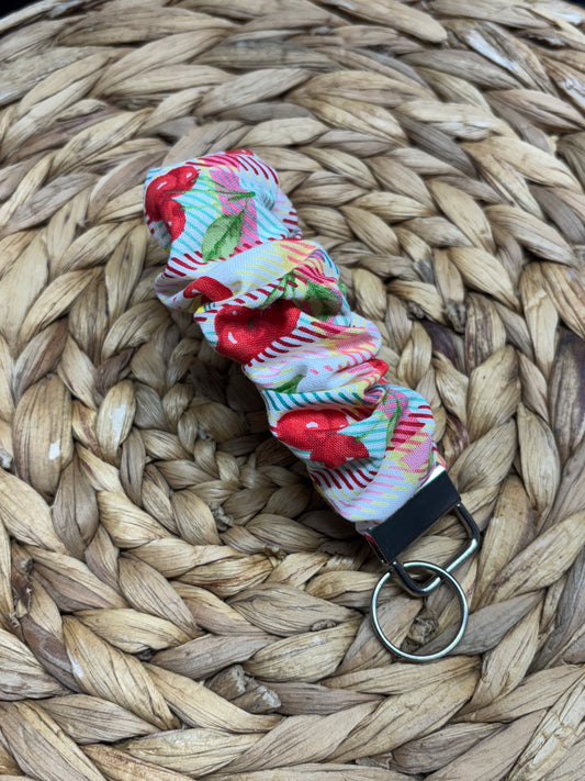 Cherry Scrunchie Keychain