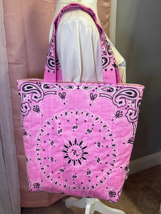 Pink Paisley Bandana Sew a Tote Bag Kit