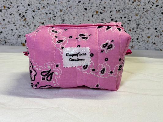 Pink Bandana Make Up Bag
