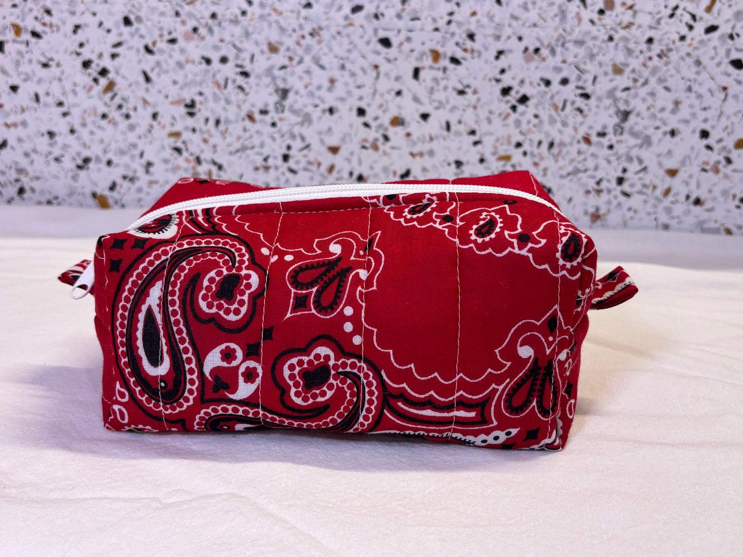 Red Bandana Make Up Bag