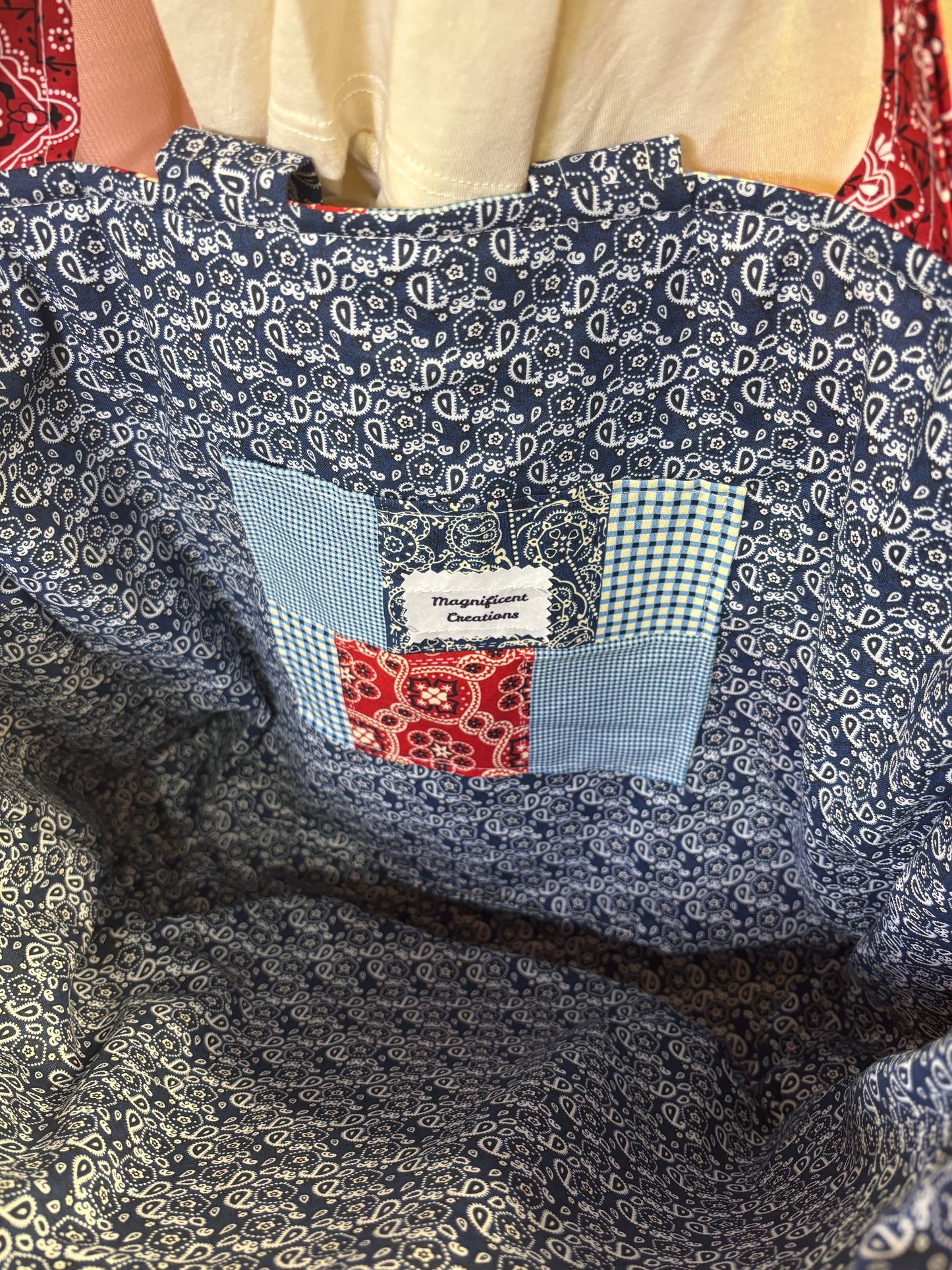 Patch Work Square Bandana Tote Bag