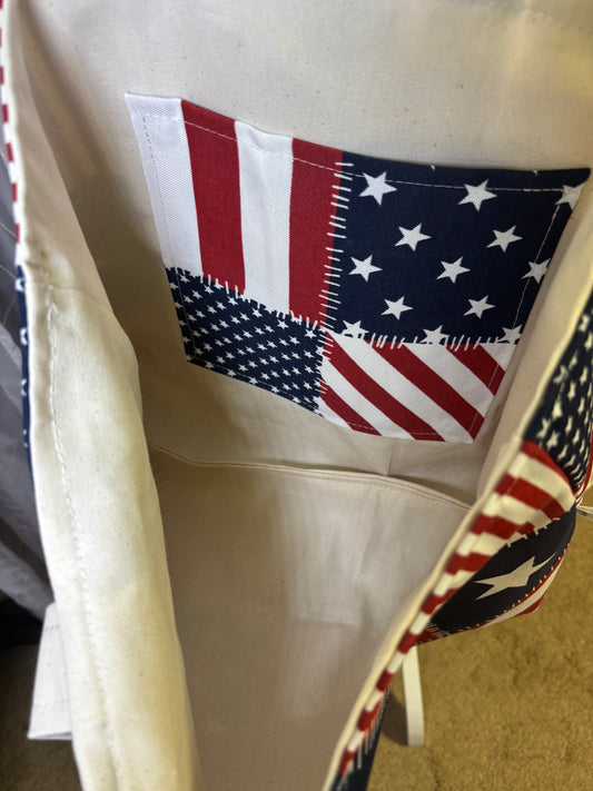 Patriotic American Flag Tote Bag