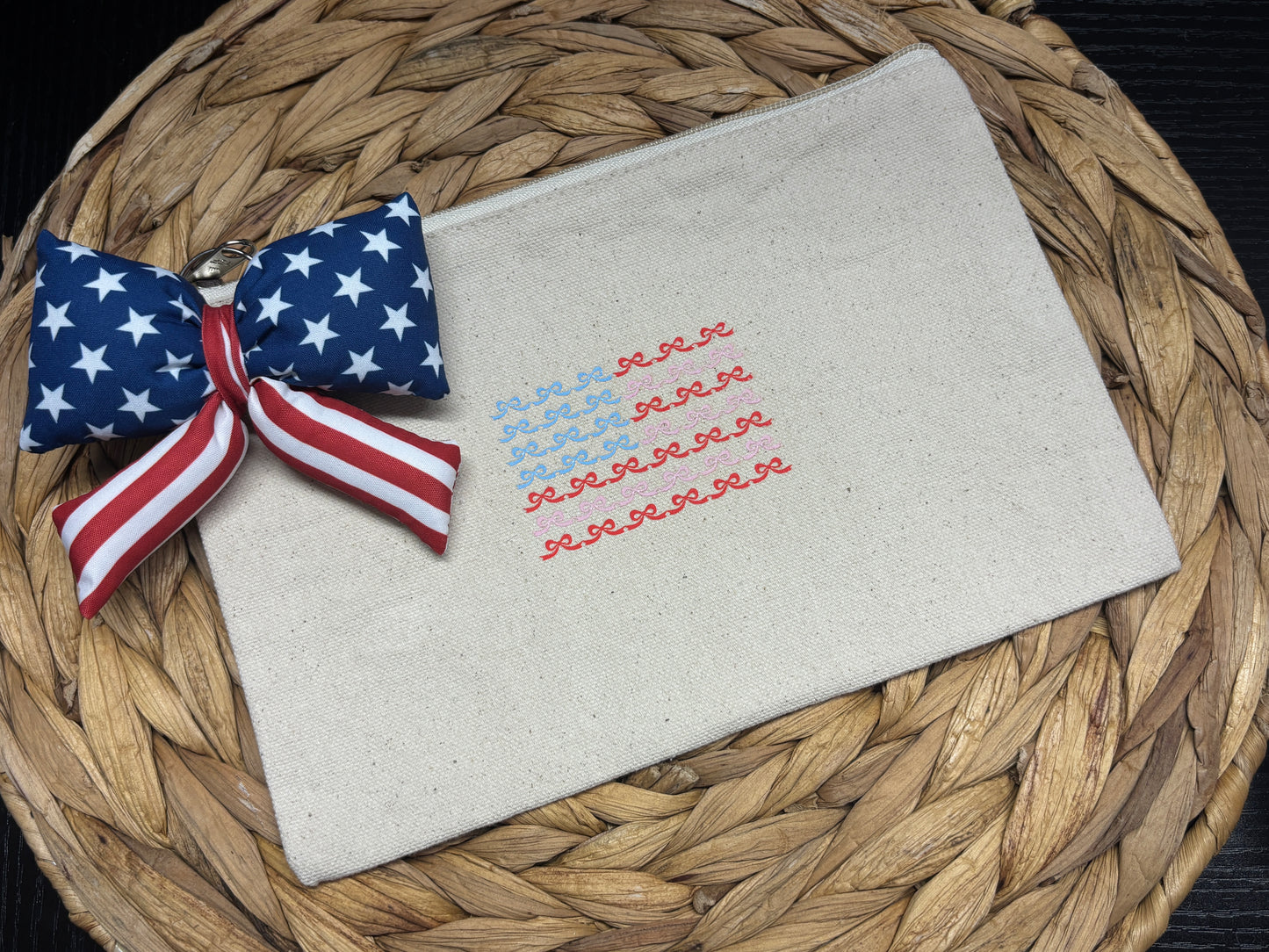 Red, Pink & Blue Bow Flag Mini Wallet
