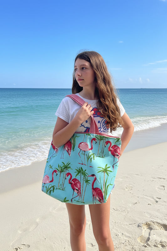Flamingo Beach Tote Bag