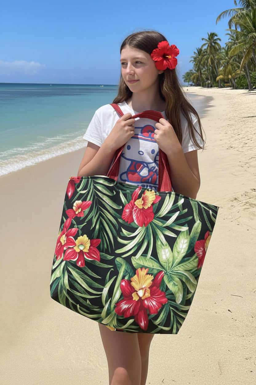 Flor de Maga Beach Tote Bag