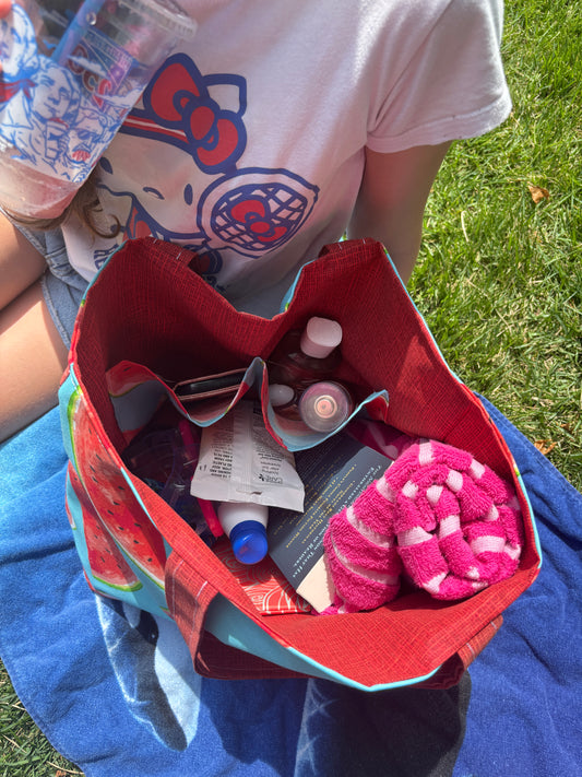Watermelon Beach Tote Bag