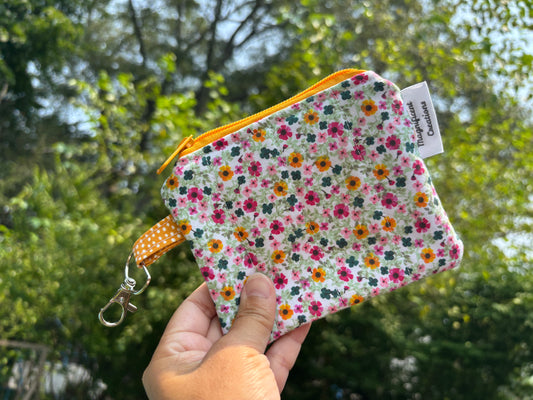 The Pink & Orange Flower Mini Wallet