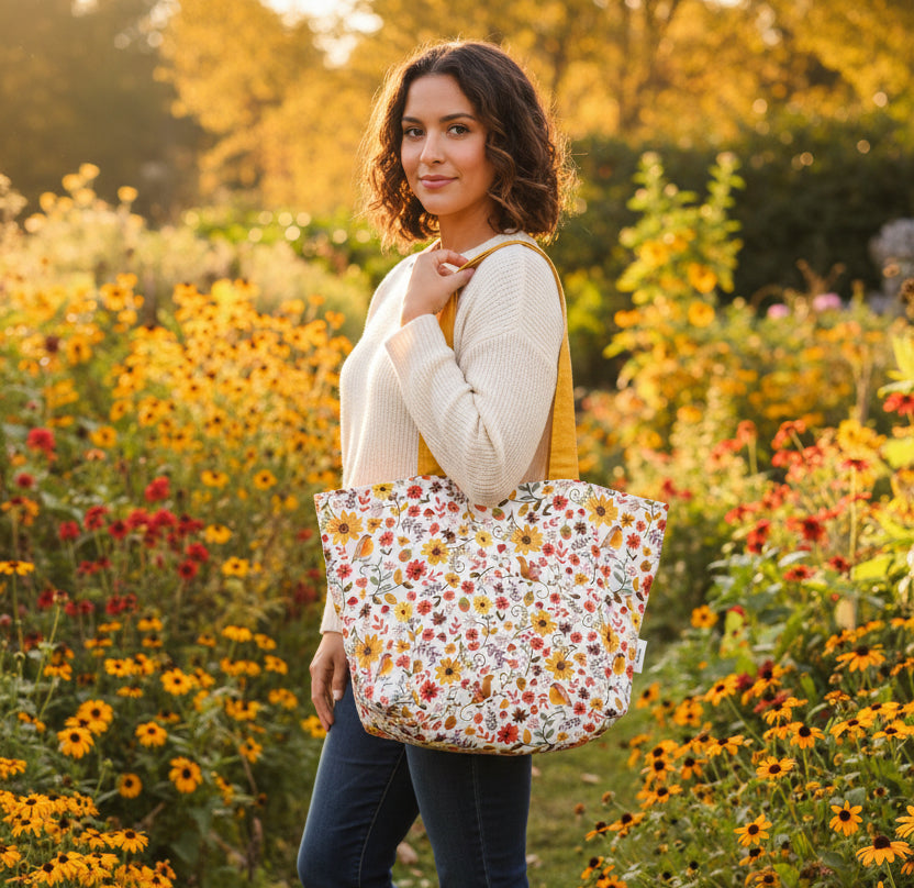 Fall Flowers Tote Bag