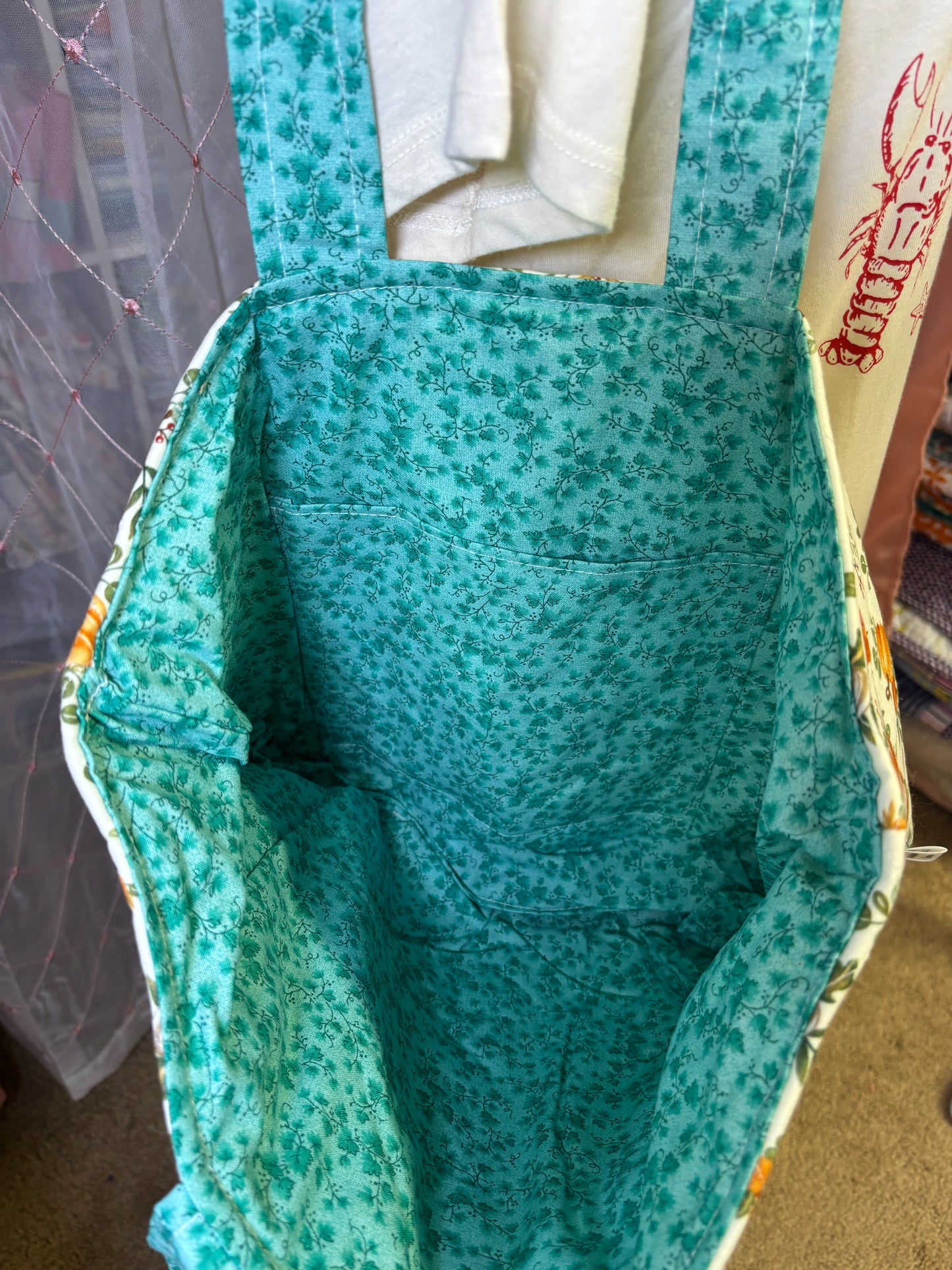 Fall Owl Teal Pumpkins Tote Bag