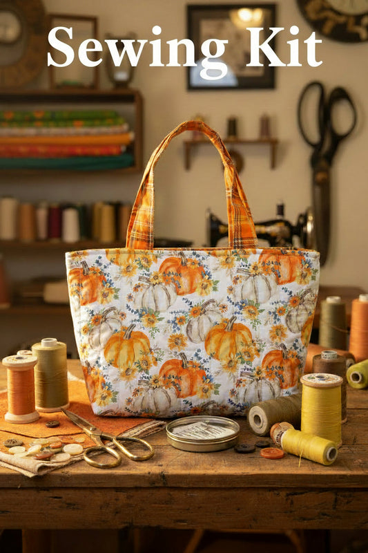 Fall Pumpkin Sew a Tote Bag Kit