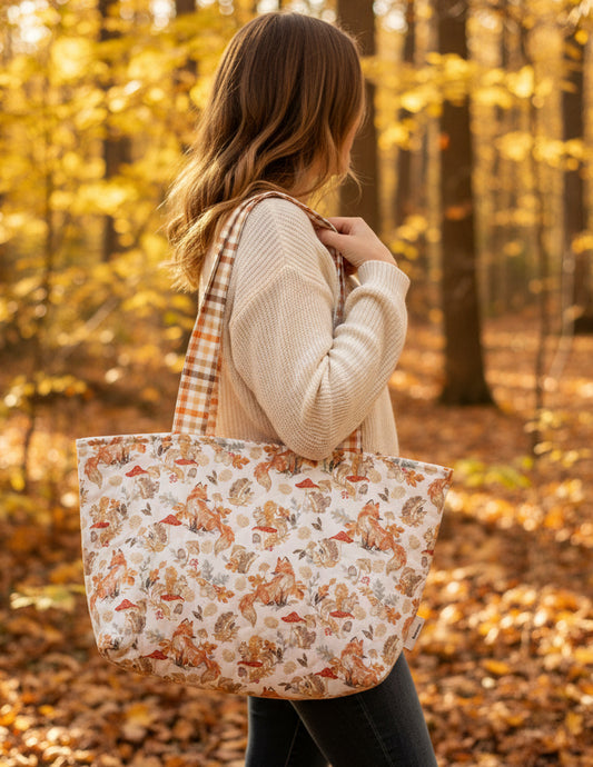 Fall Forest Animals Tote Bag