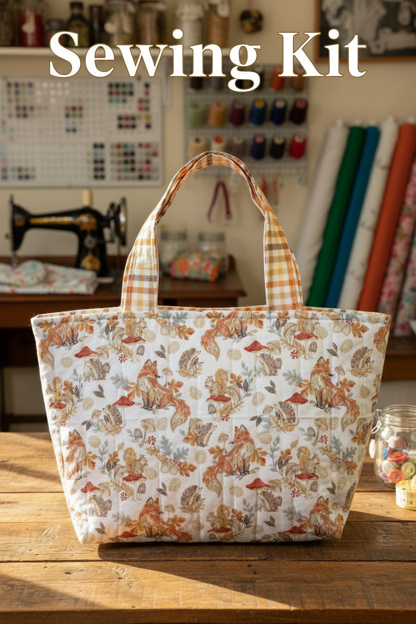 Fall Woodland Animals Sew a Tote Bag Kit