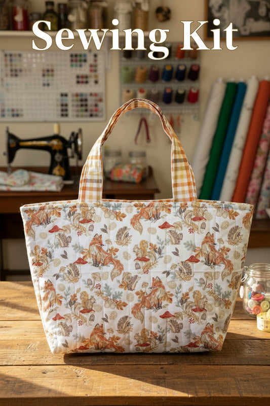 Fall Woodland Animals Sew a Tote Bag Kit