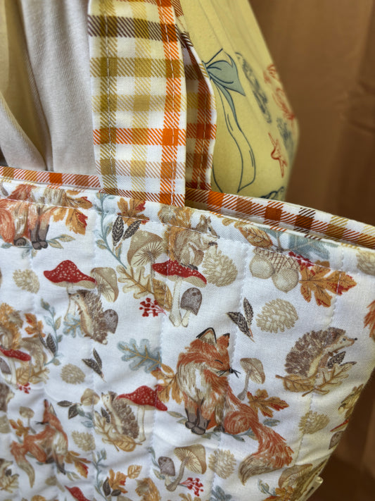 Fall Forest Animals Tote Bag