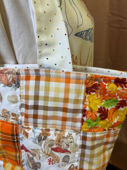 Fall Patch Work Tote Bag